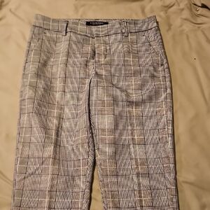 Liverpool Navy And White Plaid Dress Pants Classic Style